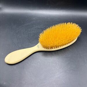 Vintage IVO-WAVE Natural Bristle Hair Brush Beige Handle Oval Paddle